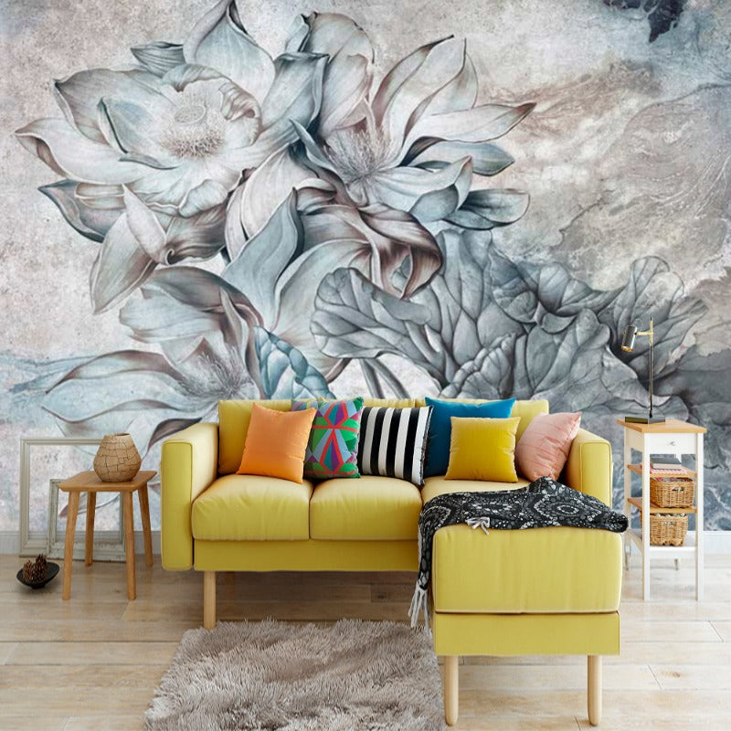 3D Wallpaper Lotus Floral Décor for Modern Style