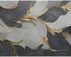 3D Wallpaper Artistic Feather Geometric Pattern