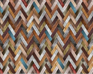 Colorful Wood Stripe 3D Wallpaper SKU# WAL0429