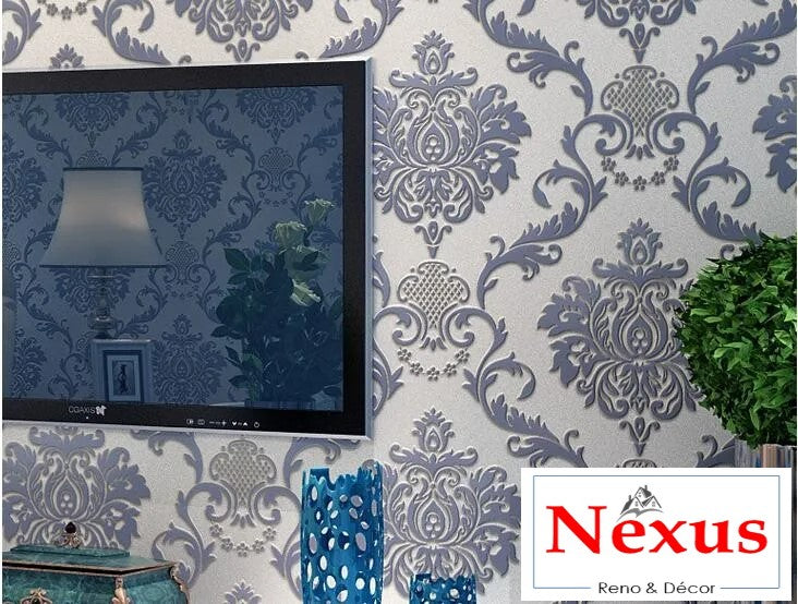 European Large Flower Wallpaper SKU# WAL0408