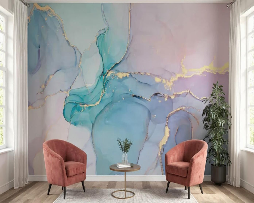 3D Wallpaper Aqua Marble Dream