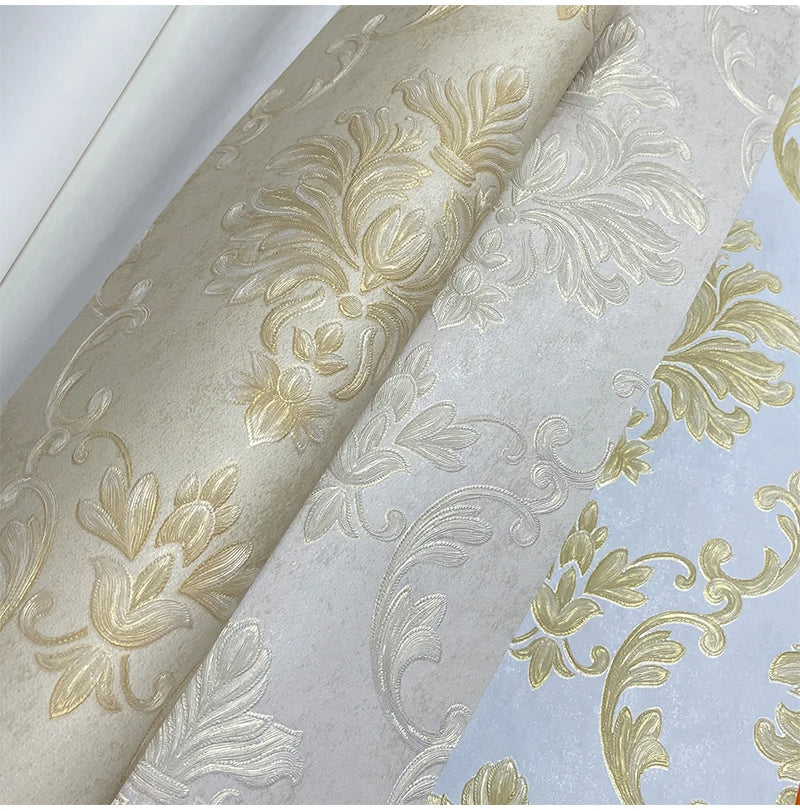 European 3d Relief Damascus Wallpaper Rolls SKU# WAL0407