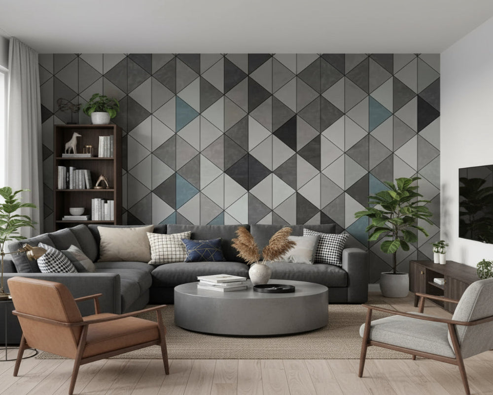 3D Wallpaper Diamond Slate Fusion