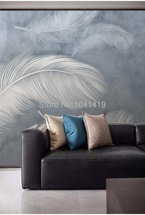 3D Wallpaper Fashion Feather for Living Room Wallpaper