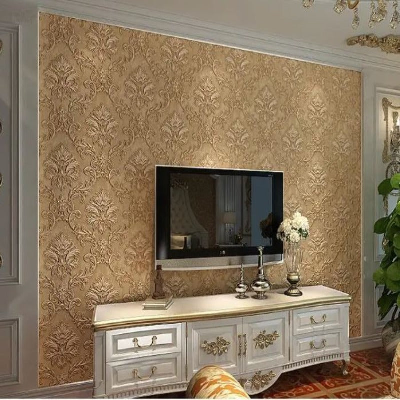 European Style Damask Wallpaper SKU# WAL0409