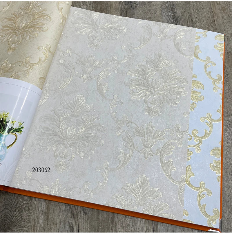 European 3d Relief Damascus Wallpaper Rolls SKU# WAL0407
