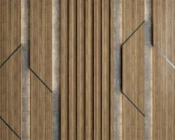 Wood Stripe & Wood Cladding 3D Wallpaper SKU# WAL0430