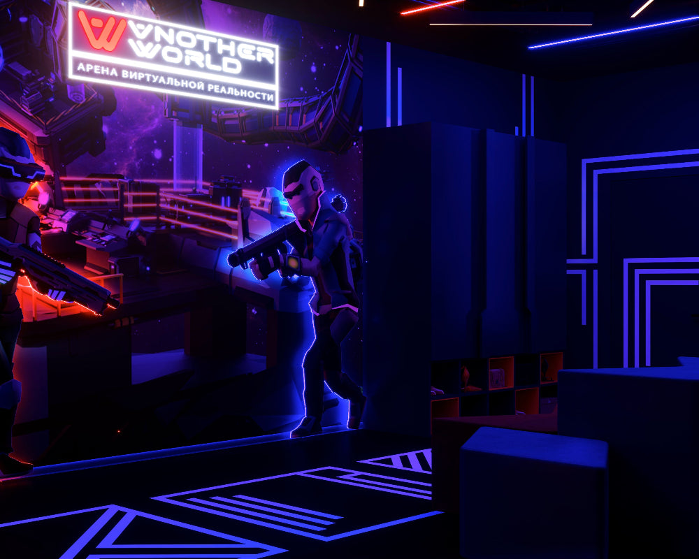 Another World VR Park Arena LED Neon Wall Lights SKU# AWVR003