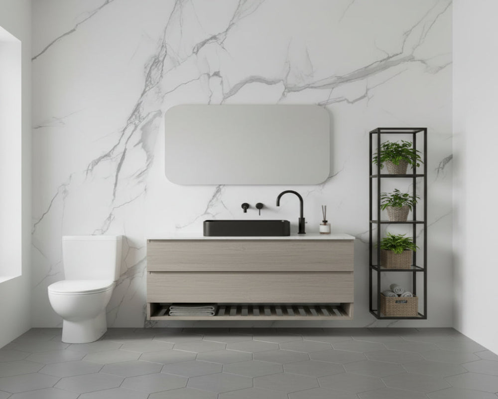 3D Wallpaper Classic White Marble