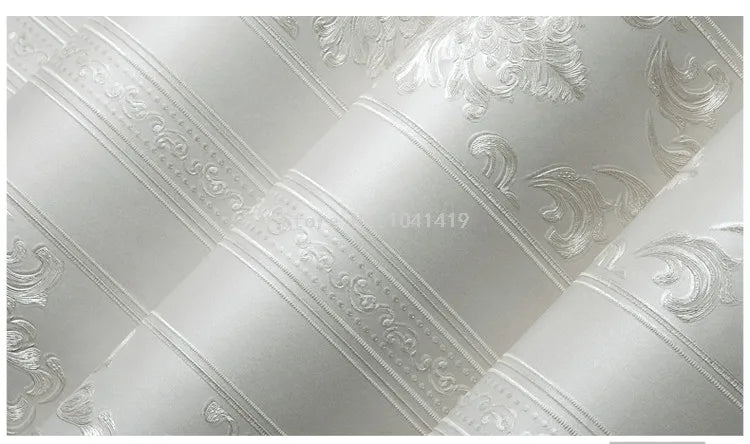 Damask Vertical Striped Wallpaper SKU# WAL0411