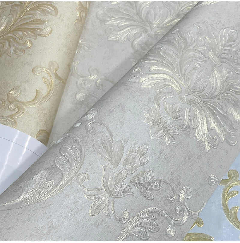 European 3d Relief Damascus Wallpaper Rolls SKU# WAL0407