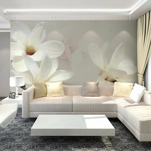 3D Wallpaper Floral Scenery for Living Room Wallpaper