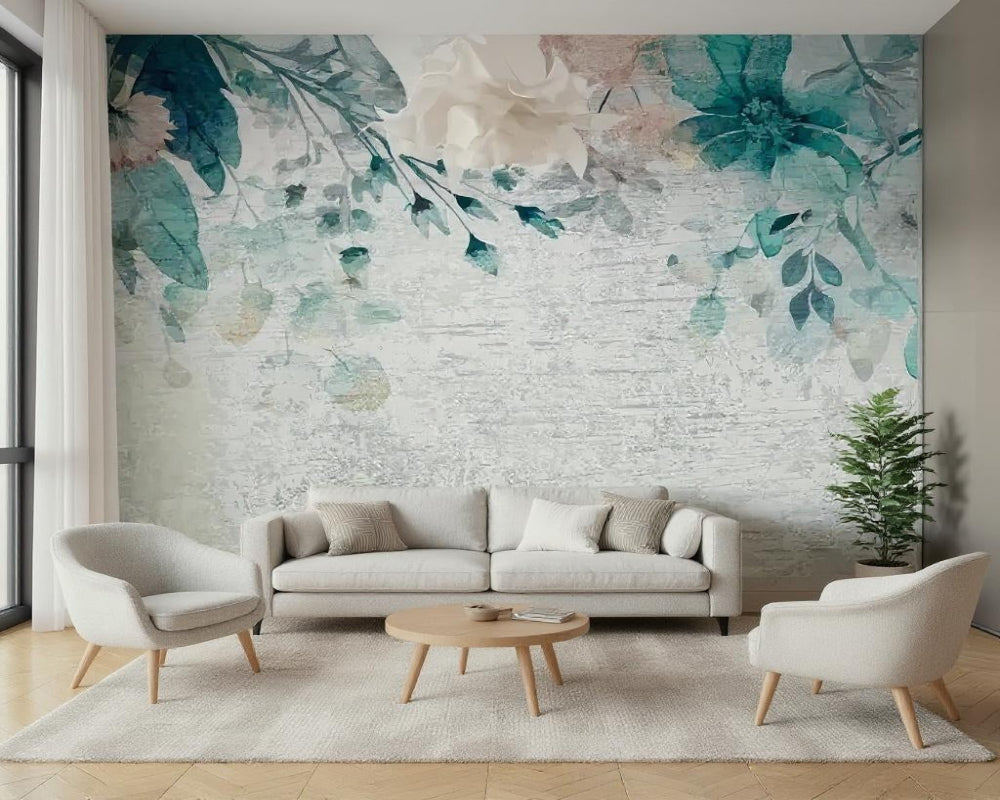 3D Wallpaper Aqua Dream Botanical 