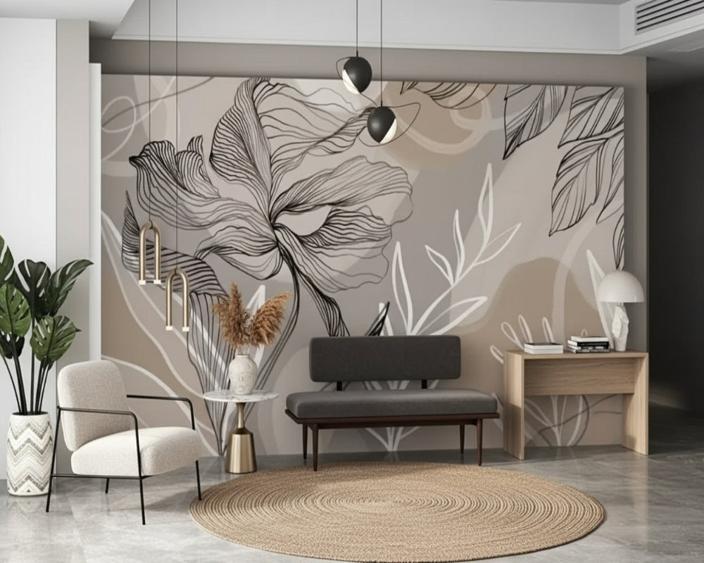 3D Wallpaper Whispering Petals