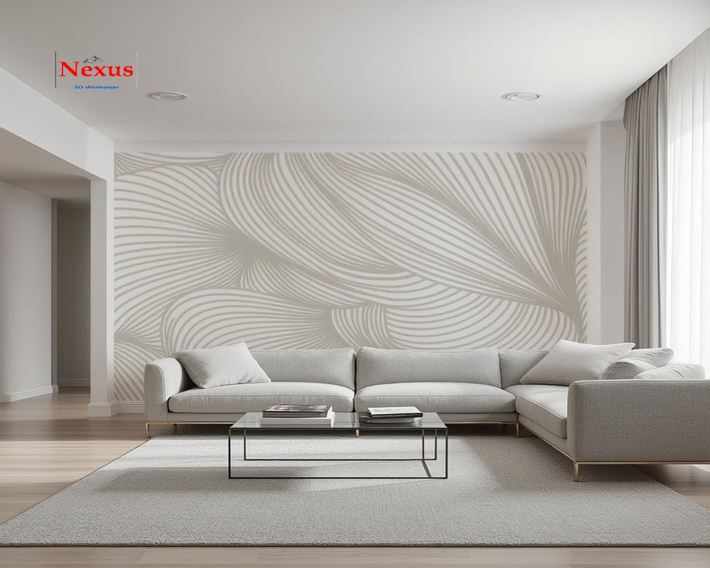3D Wallpaper Whispers in White