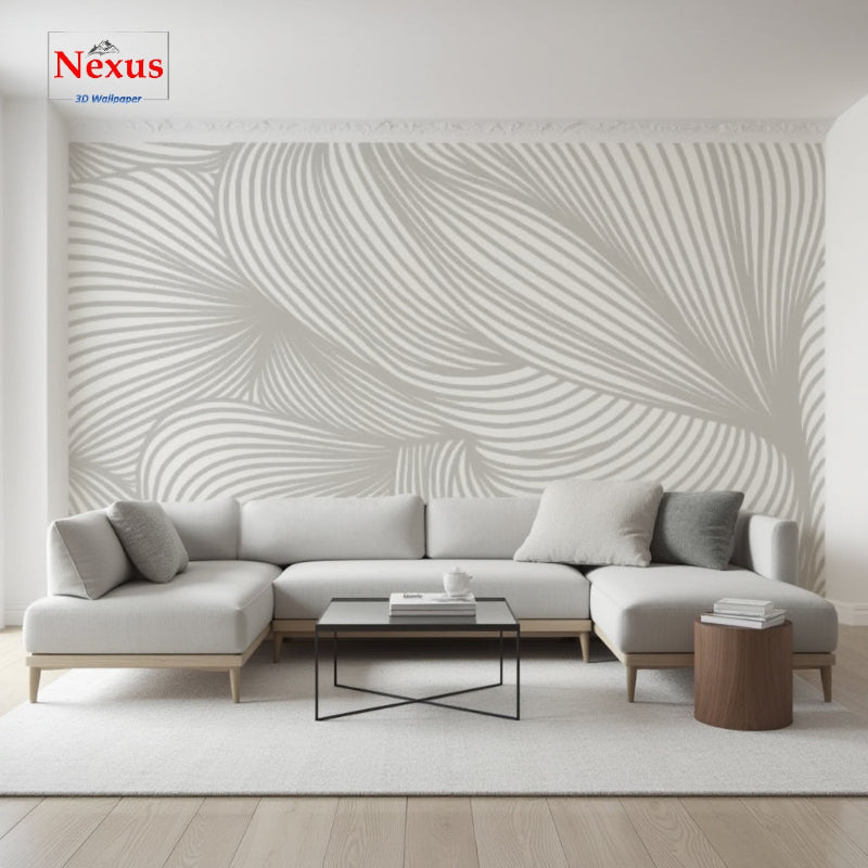 3D Wallpaper Whispers in White