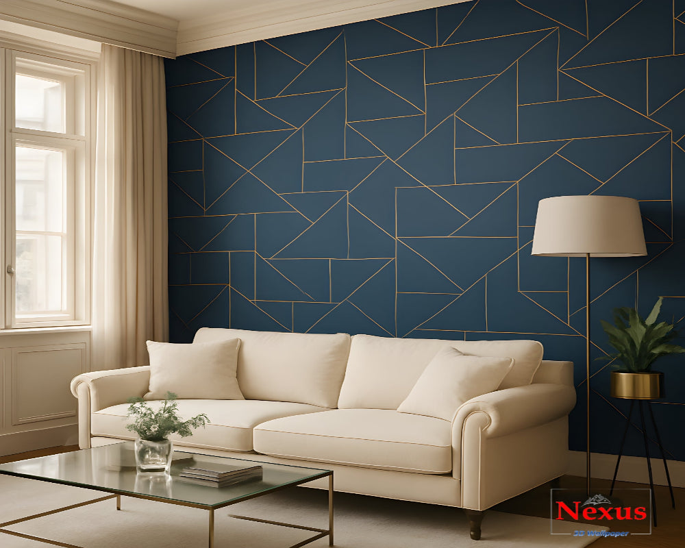 3D Wallpaper Sapphire Geometry 