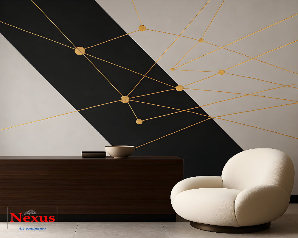 3D Wallpaper Golden Network