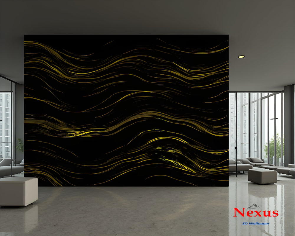 3D Wallpaper Gold Marble