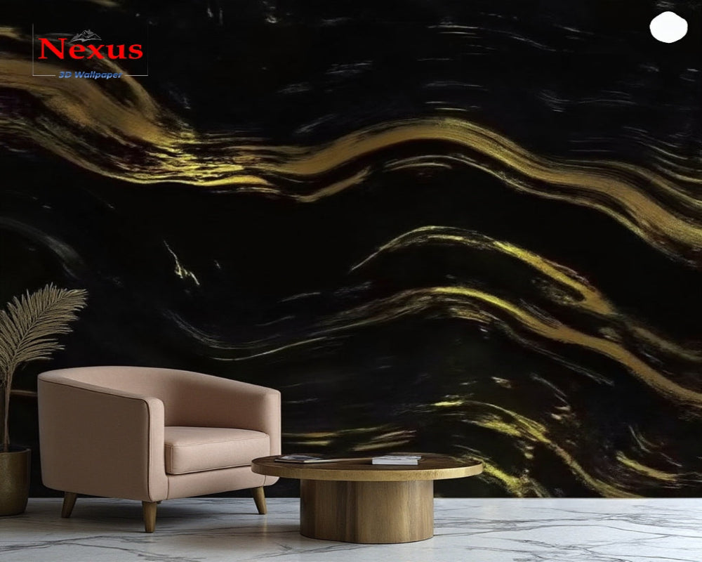 3D Wallpaper Gold Marble