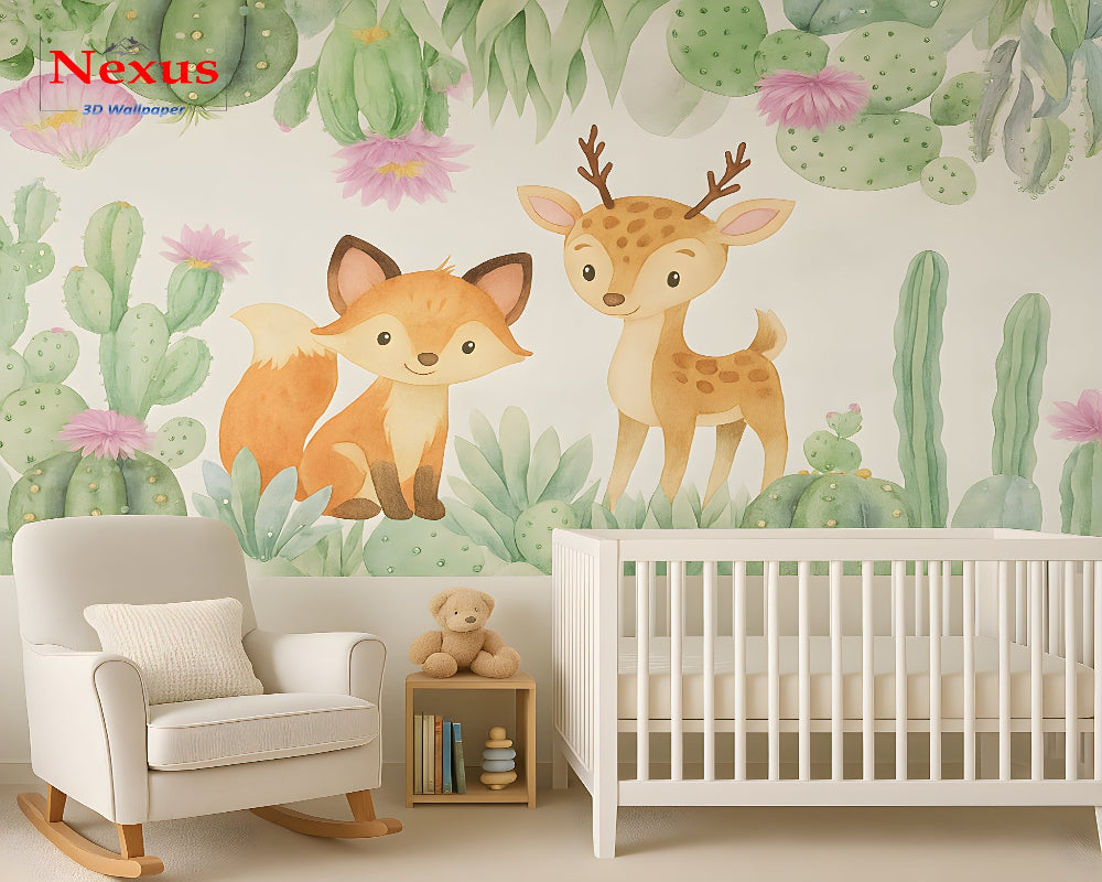 3D Wallpaper Forest Friends Nursery