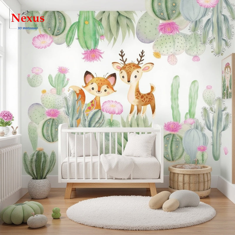 3D Wallpaper Forest Friends Nursery