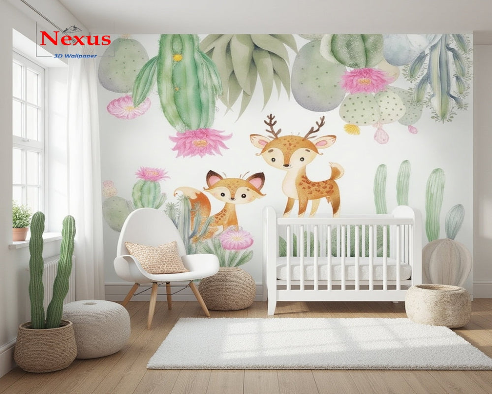 3D Wallpaper Forest Friends Nursery