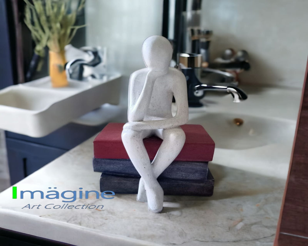 Contemplation in Silence Stonecast Sculpture Figurine