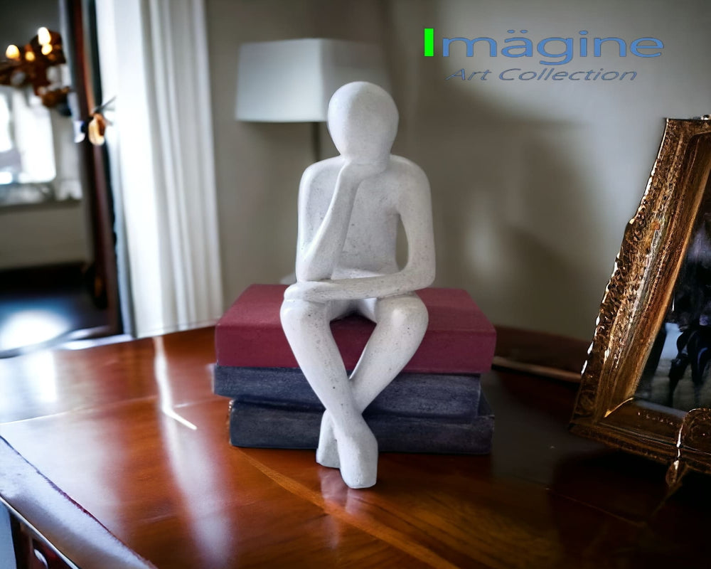 Contemplation in Silence Stonecast Sculpture Figurine