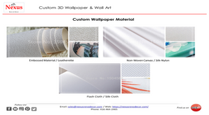 Wallpaper Material Types: Embossed Wallpaper, Canvas Wallpaper, Flash Cloth Wallpaper