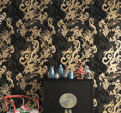 European Style Retro Flower Wallpaper SKU# WAL0410