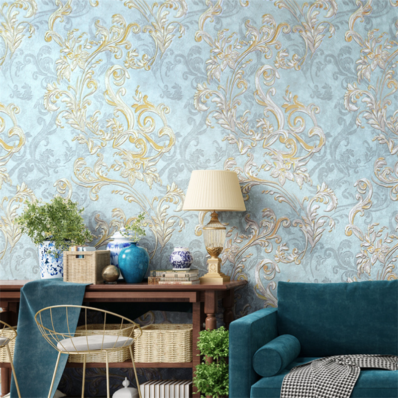 European Style Retro Flower Wallpaper SKU# WAL0410