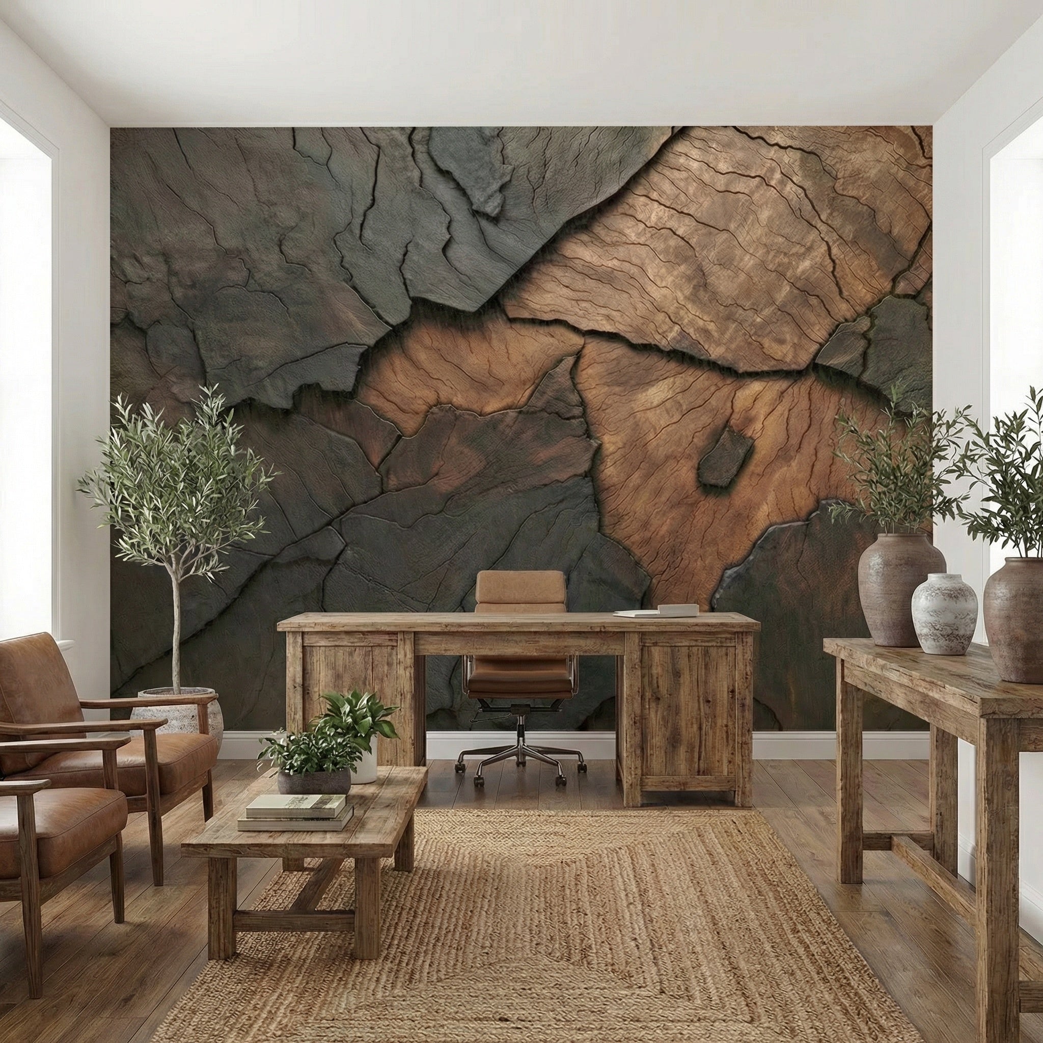Bring the raw beauty of nature indoors with our Custom 3D Rustic Wood Texture Wallpaper from Nexus 3D Wallpaper!

Featuring dramatic cracked wood patterns, rich earthy browns, and deep charcoal tones, this stunning design creates a realistic 3D illusion that adds depth, warmth, and character to any space.

From cozy living rooms to stylish offices and modern commercial spaces, this feature wall is designed to make a statement!