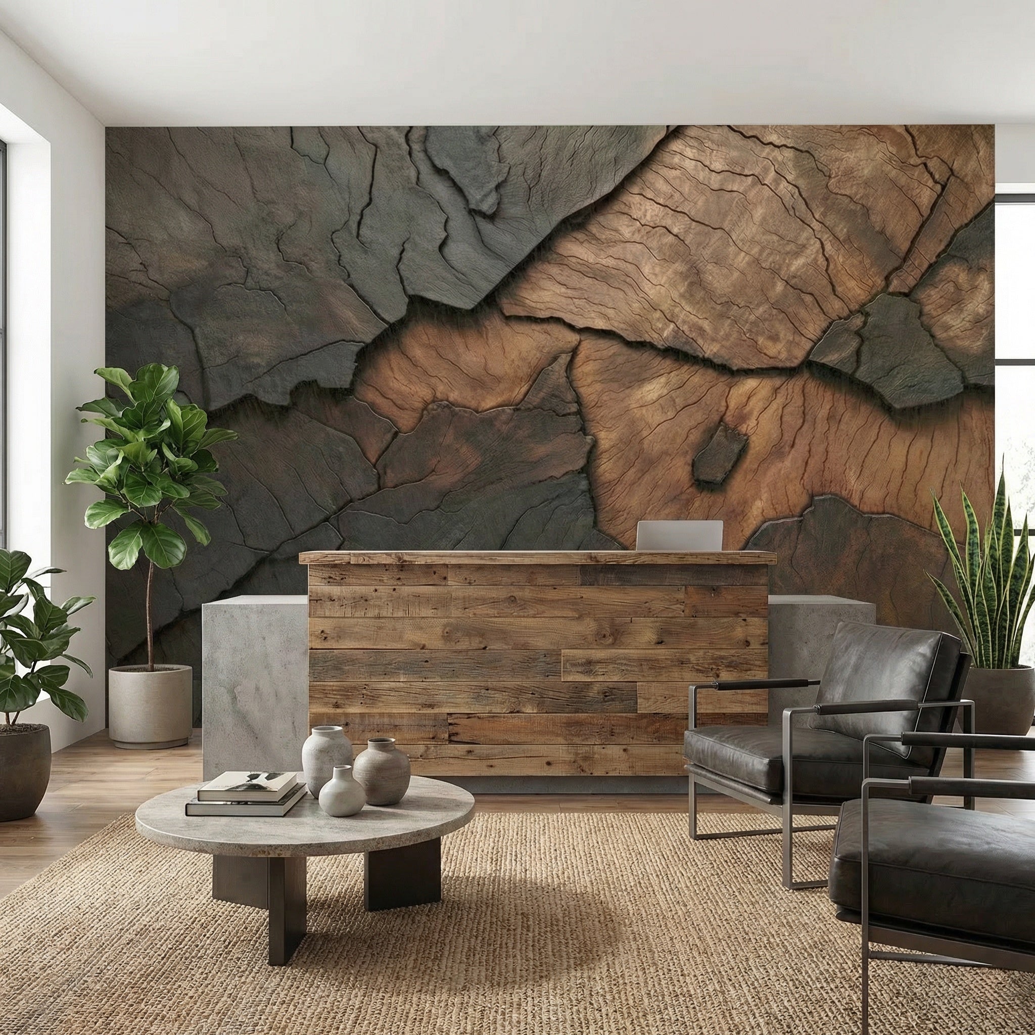 Bring the raw beauty of nature indoors with our Custom 3D Rustic Wood Texture Wallpaper from Nexus 3D Wallpaper!

Featuring dramatic cracked wood patterns, rich earthy browns, and deep charcoal tones, this stunning design creates a realistic 3D illusion that adds depth, warmth, and character to any space.

From cozy living rooms to stylish offices and modern commercial spaces, this feature wall is designed to make a statement!
