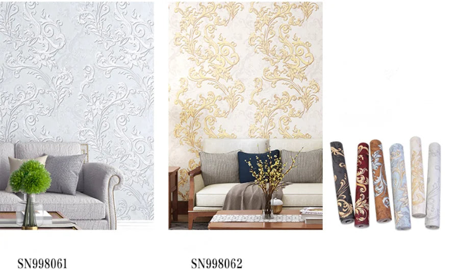 European Style Retro Flower Wallpaper SKU# WAL0410