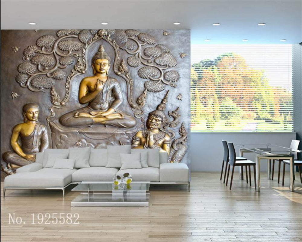 3D Wallpaper Buddha Various Designs 