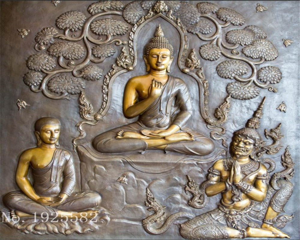 3D Wallpaper Buddha Various Designs 