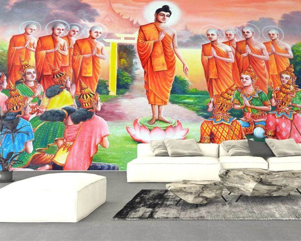 3D Wallpaper Buddha Various Designs 
