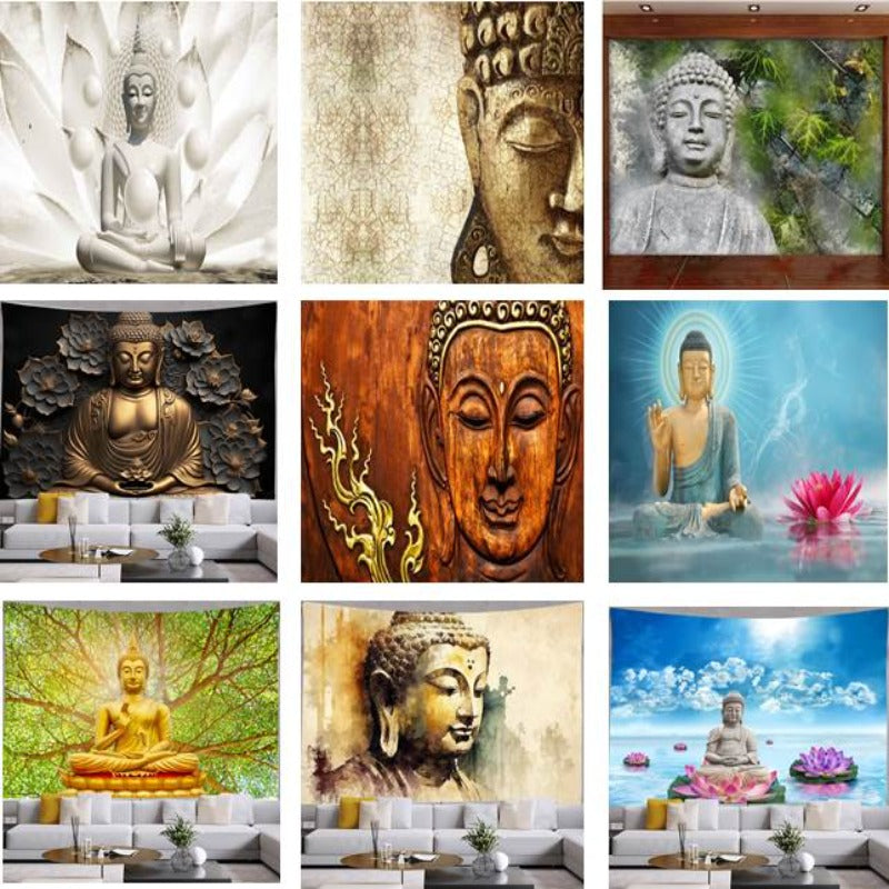 3D Wallpaper Buddha Various Designs 