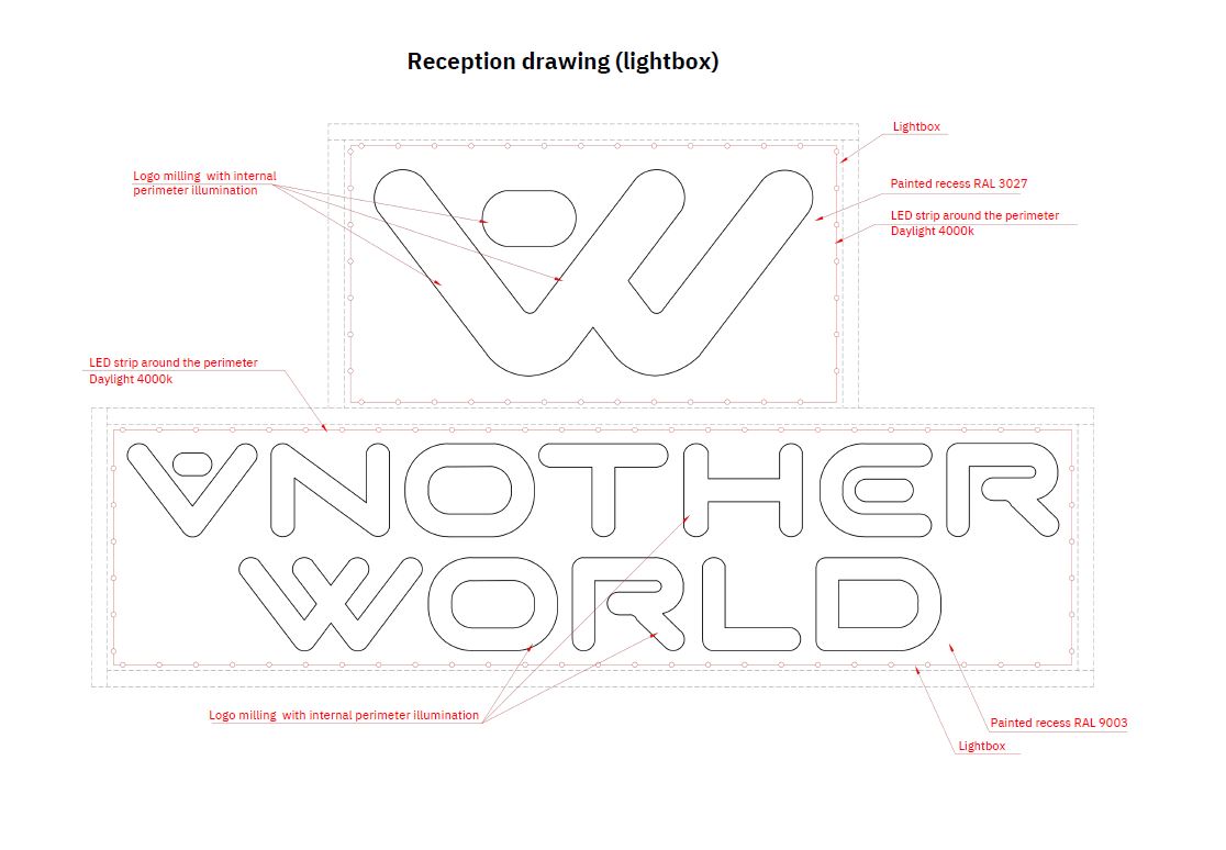 Another World Reception Desk - Custom Made