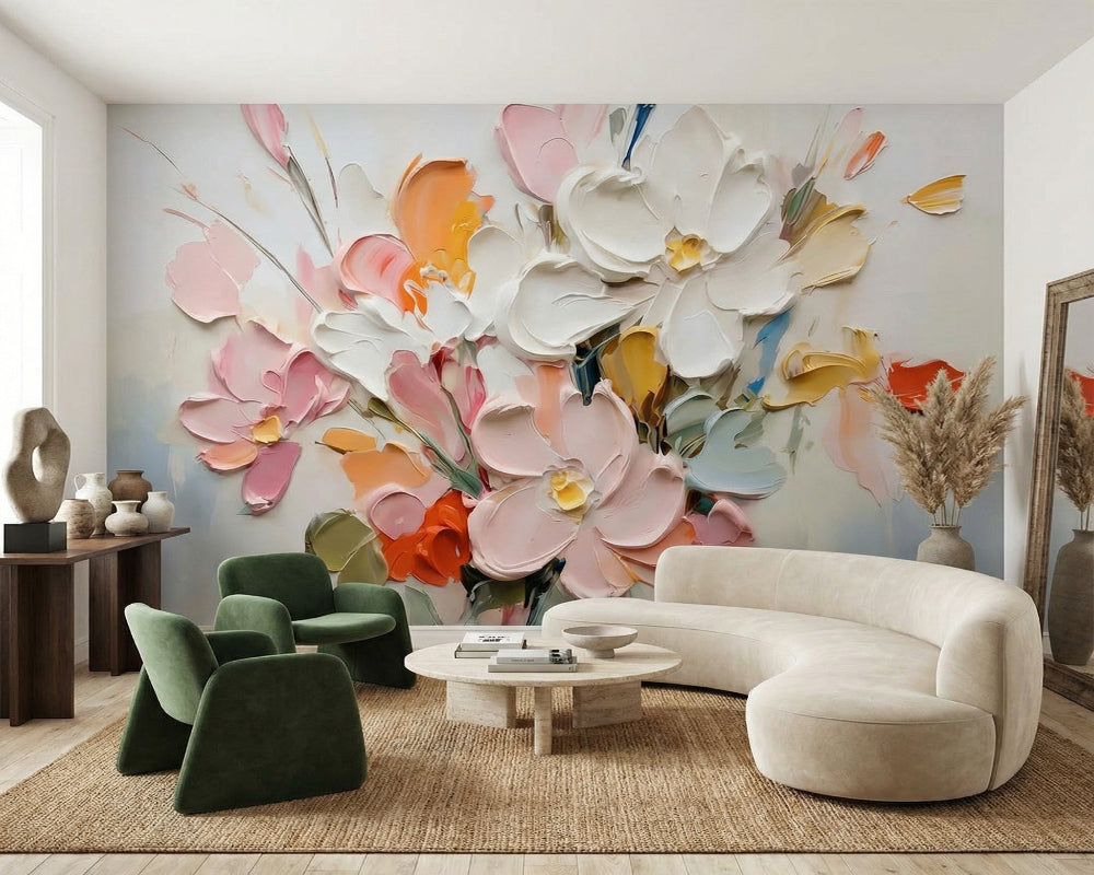 3D Wallpaper Petals in Motion