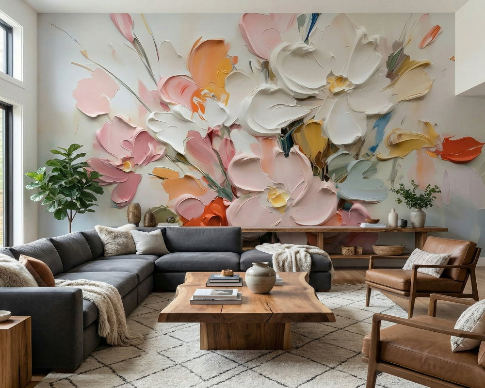 3D Wallpaper Petals in Motion