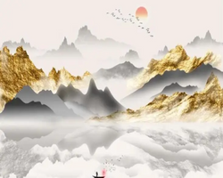 3D Wallpaper Japanese Mountains SKU# WAL0099