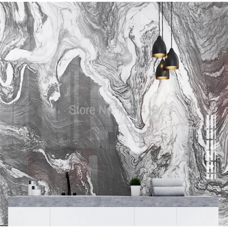 3D Wallpaper Gray Mystic Magic Marble 