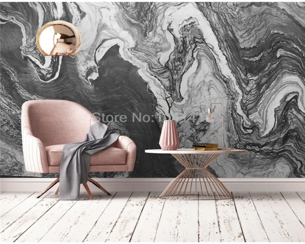 3D Wallpaper Gray Mystic Magic Marble 