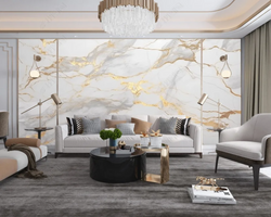 3D Wallpaper Golden Tangle Marble