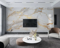 3D Wallpaper Golden Tangle Marble