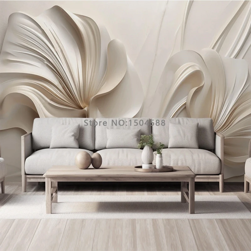 3D Wallpaper Glistening Floral Glow