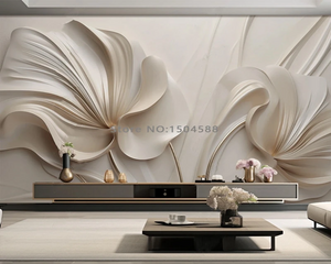 3D Wallpaper Glistening Floral Glow SKU# WAL0450