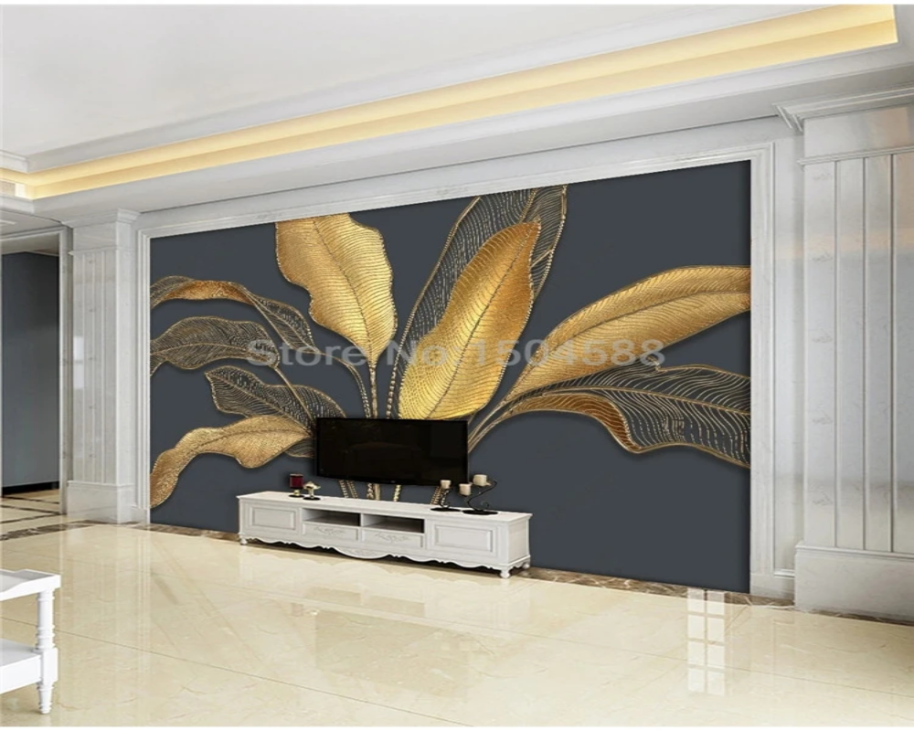 3D Wallpaper Golden Banana Tree Series V